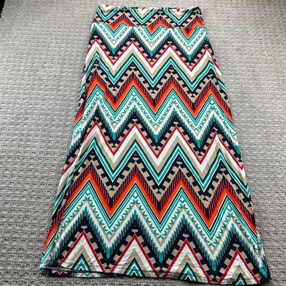 ARDENE Petticoat Bottom Skirt Women Size Large L Multicolored Zig Zag Pattern